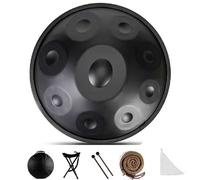 Handpan Drum, Harmonic Drum, Steel Tongue Drum, 9/10/12 Notes Steel Drums Sets, With Handpan Stand And Soft Handpan Bag, Harmonic Percussion for Sound Healing, Personal Meditation, Yoga, 22 Inches