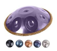Handpan Drum in D Minor 432hz/440hz 22 inches with 10 notes Steel Hand Drum for Professional Performance, Adult's Music Steel Pan Instrument(Purple,440Hz)