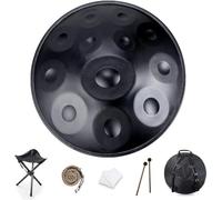 Handpan Drum in D Minor, 9/10/12 Tones, 22 Inch Steel Handpan Drum, Harmonious Percussion, Sound Healing, Meditation, Yoga, Gold