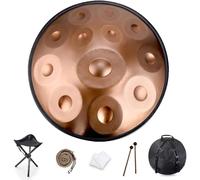 Handpan Drum in D Minor, 9/10/12 Tones, 22 Inches, Harmonious Percussion for Sound Healing, Meditation and Yoga, Steel Handpan Drum
