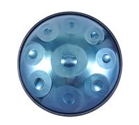 Handpan Drum In D Minor 9 Notes 22in Steel Hand Drum, With Soft Hand Pan Bag, Made Of Nitrided Steel, Gift For Music Enthusiast & Beginners (Color : Blue)
