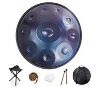Handpan Drum inMinor Steel Handpan Drum Set with Stand, Bag, Hammers Hand Pan Drum Kit - Includes Dust Free Cloth