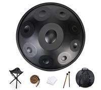 Handpan Drum inMinor Steel Handpan Drum Set with Stand, Bag, Hammers Hand Pan Drum Kit - Includes Dust Free Cloth