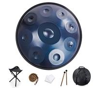 Handpan Drum inMinor Steel Handpan Drum Set with Stand, Bag, Hammers Hand Pan Drum Kit - Includes Dust Free Cloth