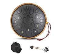 Handpan Drum Instrument 15 Note Steel Tongue Drum, 12 Inch D, Hand Pan with Music Book and Mallets(Color 2)
