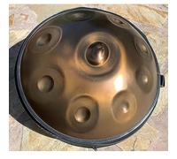 Handpan Drum Instrument 22'' Hand Drum 9 Notes,Steel Drums Handpans with Stand,Kurd Mino,Gold
