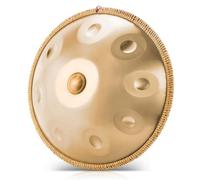 Handpan Drum Instrument 22 Inch, 9 Tones 440 Hz, D Minor Hand Pan, Hand-Tuned Complete Set for Sound Healing, Yoga and Live Performance (Gold, 9 Tones - 440 Hz)