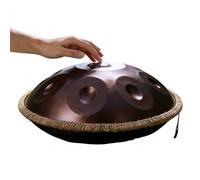 Handpan Drum Instrument 432Hz/440Hz D Minor 22 Inch 9/10/12 Notes Steel Hand Pan Drum with Bag Stand Mallets for Professional Hand Drums Yoga Meditation Concert(Purplish-red,432Hz/10Note)