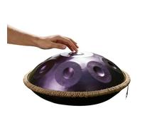 Handpan Drum Instrument 432Hz/440Hz D Minor 22 Inch 9/10/12 Notes Steel Hand Pan Drum with Bag Stand Mallets for Professional Hand Drums Yoga Meditation Concert(Purple,440Hz/10Note)