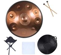 Handpan Drum Instrument, 9 Notes Hand-pan Drum Steel Tongue Drum, with Handpan Bag, Drum Tripod, for Sound Healing, Personal Meditation, Yoga