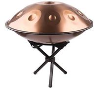Handpan Drum Instrument 9-tone D Steel Tongue Drummer Strikes Beautiful Sound Nitrogen Stainless Steel Hand Forging for Yoga Meditation Beginner