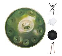 Handpan Drum Instrument,Adult Handpan Drum D Minor 9/10 Notes Hand Pan Drum 432Hz 22" Harmonic Percussion Instrument For Professional Audio Production-resident evil green||432hz