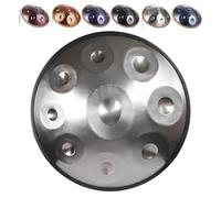 Handpan Drum Instrument for Adults, 440hz 432hz 9/10/12 Notes Hand Pan Steel Drum in D Minor with Stand Harmonic Percussion for Professional Performance Beginners 22 Inches(Silver,440HZ/12Note)