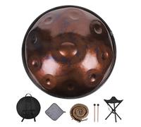 Handpan Drum Instrument for Adults with 9 to 12 Notes in D Minor, Ideal for Camping, Meditation, and Yoga, Tuned to 432HZ or 440HZ