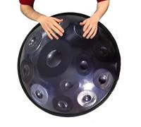Handpan Drum Instrument - Handpan Drum 22 Inch Percussion Instrument Hand Drum Made Of Steel - Hand Drum In D Kurd Minor, 440 Hz Handpan Drums Percussion Instrument Steel Handpan Drum(440Hz,12Notes)