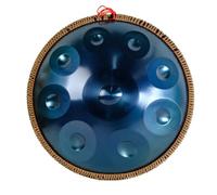 Handpan Drum Instrument - Handpan Drum 22 Inch Percussion Instrument Hand Drum Made Of Steel - Hand Drum In D Kurd Minor, 440 Hz Handpan Drums Percussion Instrument Steel Handpan Drum(Blue,9Notes)