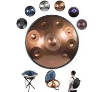 Handpan Drum Instrument in D Minor, 12 Notes, Steel Tongue Percussion for Sound Healing, Yoga Therapy, Includes Tripod and Bag