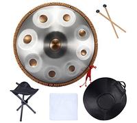 Handpan Drum Instrument In D Minor 22 Inches D3 A Bb C D E F G A Steel Hand Pan Drums, With Handpan Bag, Drum Tripod, For Professional Audio Production (Size : 9 Notes)