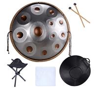Handpan Drum Instrument In D Minor 22 Inches D3 A Bb C D E F G A Steel Hand Pan Drums, With Handpan Bag, Drum Tripod, For Professional Audio Production (Size : 12 Notes)