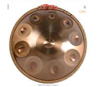 Handpan Drum Instrument In D Minor 22 Inches Steel Hand Pan Drums, 432 hz Steel Drum Hand Pan, With Handpan Bag, Drum Tripod, For Professional Audio Production 10Tones black