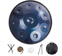 Handpan Drum Instrument In D Minor 22 Inches Steel Hand Pan Drums 440 Hz Steel Drum Hand Pan with Handpan Bag Tripod for Professional Audio Production Purple 10 Notes