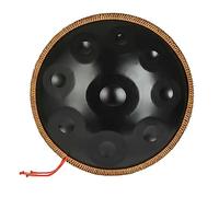 Handpan Drum Instrument In D Minor 9/10 Notes 22 Inches Steel Hand Drum with Carry Bag, Mallets, Bracket, Note Stickers, Wipe Cloth - 440HZ/432HZ Handpan