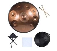 Handpan Drum Instrument Steel Hand Pan Percussion s, 432Hz/440Hz Hand, 9/10/12 Notes 22 Inches D Minor For Adults, For Yoga Sound Healing(A,10 notes(432Hz))