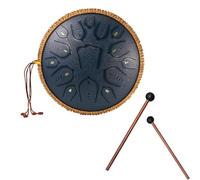 Handpan Drum Instrument Steel Tongue -13 Inch 15 Notes Steel, F Major Hand Pan Percussion s For Adults, Rubber Xylophone Mallet Percussion With Wood Handle(A)