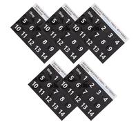 Handpan Drum Note Stickers 5 Sheets with White Numbered Design | Black PVC Material, Bold White Digits for Visibility, Universal Compatibility, for Studios and Outdoor Practice