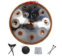Handpan Drum Percussion Instrument with 9-14 Notes, Includes Travel Bag, Mallets, and Rope for Meditation, Yoga and Relaxation