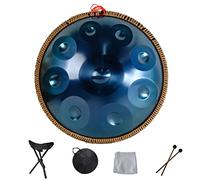 Handpan Drum Percussion Instrument with 9-14 Notes, Includes Travel Bag, Mallets, and Rope for Meditation, Yoga and Relaxation