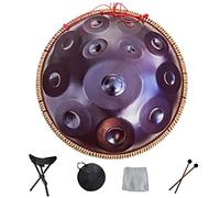 Handpan Drum Percussion Instrument with 9-14 Notes, Includes Travel Bag, Mallets, and Rope for Meditation, Yoga and Relaxation