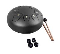 HANDPAN Drum, PLEASE 8 Note Resonant Language Drum 6 Inches for Musical Interpretation (Black)
