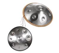 Handpan Drum Set 22 Inches 440Hz 9/10/12 Notes D Minor Steel Drum for Meditation Yoga with Soft Bag Mallets and Stand