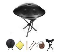 Handpan Drum Set - 9 Notes D Minor Steel Tongue Drum, 22 Inch Instrument for Sound Healing, Yoga, Music Education, 432Hz/440Hz Tuning