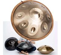Handpan Drum Sets - 22 Inches Steel Hand Pan Percussion Instruments, 440hz D Minor 9/10/12 Notes Handpan Instrument Hand Drum For Adults, For Music Education Family Reunion(10Notes)