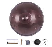 Handpan Drum Sets 432hz/440hz, Classic D Minor 9/10/12 Notes Music Hand Drums, 22 Inches Steel Hand Drum Adult's Pan Instrument, For Music Education Family Reunion(Purple-440Hz,9 notes)