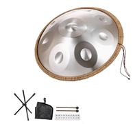 Handpan Drum Sets 432hz/440hz, D Minor 9/10/12 Notes Steel Hand Pan Percussion Instruments, 22 Inches Steel Hand Drum Adult's Music Pan Instrument, For Music Education Family Reunion(F-440Hz,10Notes)