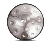 Handpan Drum Sets, 432Hz/440Hz Handpan Drum Steel Hand Pan For Sound Healing And Personal Meditation, 22 Inches 9/10/ 12 Notes Steel Hand Pan Percussion Instruments(SILVER-12 NOTES,440Hz)