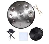 Handpan Drum Sets, Steel Handpan Tongue Drum 432Hz/440Hz, 9/10/12 Notes 22 Inches D Minor Percussion Instrument, Steel Handpan Instrument For Meditation Yoga Sound Healing(E,9 notes(432Hz))