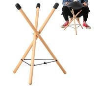 Handpan Drum Stand - Features a Stable Triangular Wooden Tongue Drrum | Quiet Playing Base Tripod Structure Druem | Portable and Sturdy Soild Wood Fit Different Handpaan or Tonguee