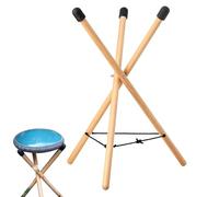 Handpan Drum Stand - Folding Beech Drum Stand | Steel Tongue Drum Bracket Snare Holder Solid Tripod Structure | Wood Sturdy Non Slip Portable Adjustable Drum Holder For Handpan Drum Steel Tongue Drum