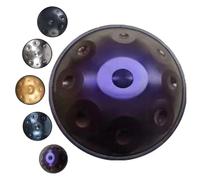Handpan Drum Steel 22 Inch D Minor 9 Notes - 432Hz Tunable Sound Healing Instrument for Meditation Yoga Family Friends (Purple)