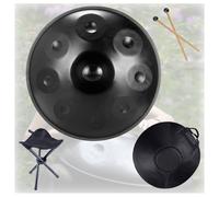 Handpan Drum Steel Hand Pan, 9/10/12/14 Notes Hand Drum In D Kurd Minor, 432 Hz Handpan Drums Percussion Instrument Steel Handpan Drum, With Handpan Bag, 2 Mallets And Hand Drum Stand(B,14Notes)