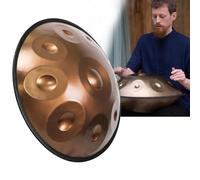 Handpan Drum Steel Hand Pan, 9/10/12/14 Notes Hand Drum In D Kurd Minor, 432 Hz Handpan Drums Percussion Instrument Steel Handpan Drum, With Handpan Bag, 2 Mallets And Hand Drum Stand(9Notes)
