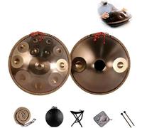 Handpan Drum Steel Hand Pan, 9/10/12/14 Notes Hand Drum In D Kurd Minor, 432 Hz Handpan Drums Percussion Instrument Steel Handpan Drum, With Handpan Bag, 2 Mallets And Hand Drum Stand(12Notes)