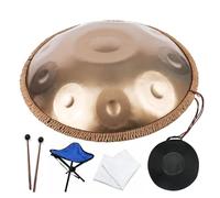 Handpan Drum Steel Hand Pan, 9/10/12/14 Notes Hand Drum In D Kurd Minor, 432 Hz Handpan Drums Percussion Instrument Steel Handpan Drum, With Handpan Bag, 2 Mallets And Hand Drum Stand(14Notes)