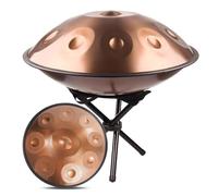 Handpan Drum Steel Hand Pan, 9/10/12/14 Notes Hand Drum In D Kurd Minor, 432 Hz Handpan Drums Percussion Instrument Steel Handpan Drum, With Handpan Bag, 2 Mallets And Hand Drum Stand(10Notes)