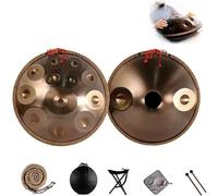 Handpan Drum Steel Hand Pan, 9/10/12/14 Notes Hand Drum In D Kurd Minor, 432 Hz Handpan Drums Percussion Instrument Steel Handpan Drum, With Handpan Bag, 2 Mallets And Hand Drum Stand(10Notes)