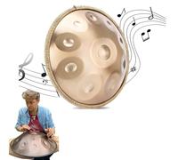 Handpan Drum Steel Hand Pan, 9/10/12/14 Notes Hand Drum In D Kurd Minor, 432 Hz Handpan Drums Percussion Instrument Steel Handpan Drum, With Handpan Bag, 2 Mallets And Hand Drum Stand(10Notes)